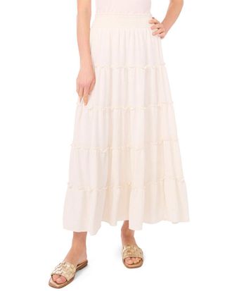 Vince Camuto Tiered Smocked Waist Maxi Skirt
