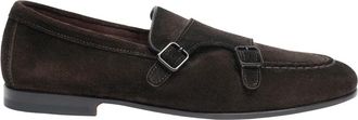 Santoni Double-Buckle Loafer - Heren - Loafers - Bruin - 41 1/2 EU - Leer - Schoenen