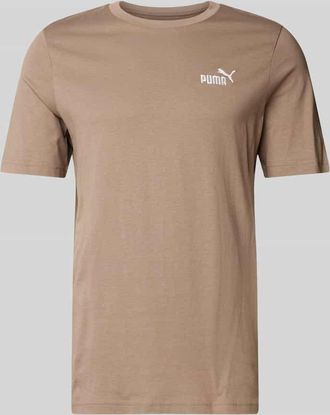 Puma T-Shirt mit Label-Print in Taupe, Gr&ouml;&szlig;e XXL