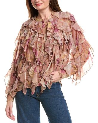 Fate Chiffon Cascading Ruffle Shirt