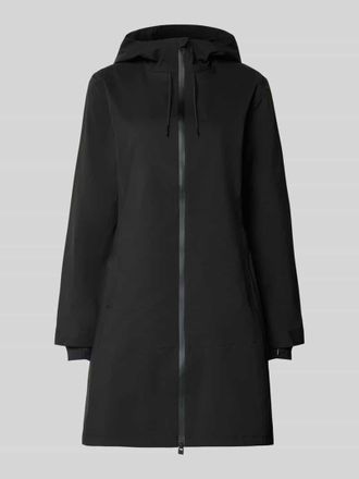 Rains Regular Fit Mantel Daumenschlaufen Modell Suva in Black, Gr&ouml;&szlig;e XL