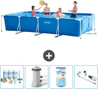 Intex Piscina Con Estructura Rectangular - 450x220x84 Cm - 7-piezas S30309
