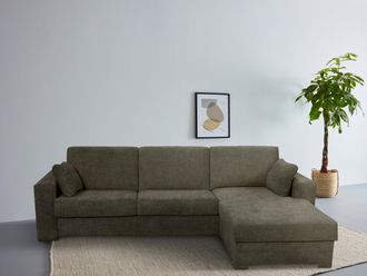 HOME AFFAIRE Ecksofa »Roma L Dauerschlaffunktion, mit Unterfederung« Matratzenhöhe 14cm,, Liegemasse ca 163x198 cm, L-Form