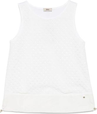 Herno Top con inserti alluncinetto - Bianco