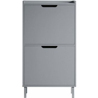SoBuy Scarpiera con 1 ribalte Scarpiera con 2 ripiani Scarpiera Portascarpe salvaspazio Regolabili Nero L60xP24xA52 cm FSR151-K-SCH - Sobuy