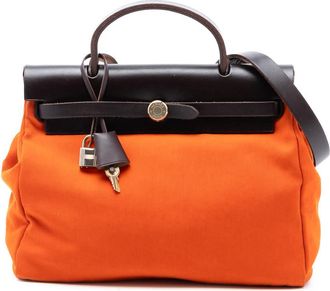 Herm&egrave;s Pre-owned Hermes Toile Herbag Zip 31 Ladies WERKFYY3FHOXSB1U