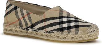Burberry Check Espadrille Flat - Beige