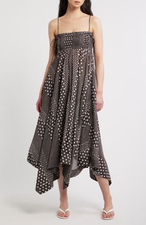 Damson Madder Nani Handkerchief Hem Sundress in Dark Brown at Nordstrom, Size 14