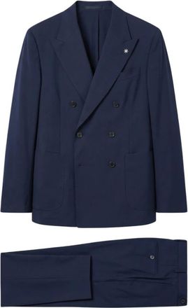 Manuel Ritz Single Breasted Suits - Heren - Business pakken - Blauw - S - Kostuums