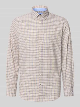 Christian Berg Regular Fit Freizeithemd mit Button-Down-Kragen in Sand, Gr&ouml;&szlig;e 3XL