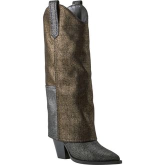 Marc Fisher Harlo Foldover Shaft Pointed Toe Boot in Black 1 at Nordstrom Rack, Size 7.5