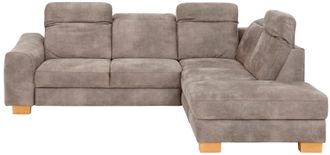 HOME AFFAIRE Ecksofa »Dundee L-Form« wahlweise mit Kopfteilverstellung und zusätzlich mit Bettfunktion
