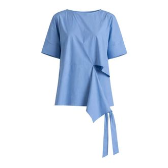 Meimeij Jasper Blouse - Dames - Blouses - Blauw - M - Katoen - Overhemden