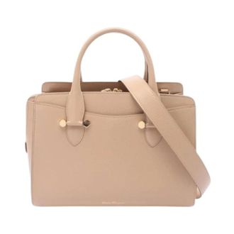 Ferragamo Pre-owned Handbag - Dames - Pre-owned - Beige - Maat: ONE Size Leer