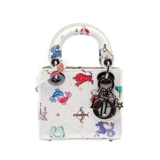 Dior Pre-owned Lady Dior - Dames - Pre-owned - Wit - Maat: ONE Size Leer