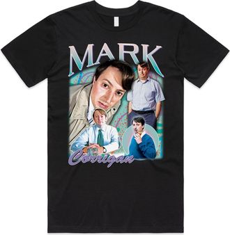 Sanfran Clothing Mark Corrigan Homage Top Funny TV Show Gift Super Hand Mens Womens T-Shirt Extra Large/Black