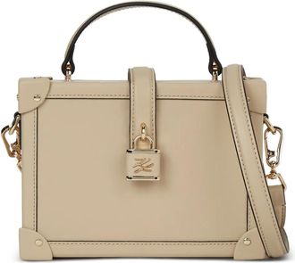 Karl Lagerfeld padlock-detailing crossbody bag - Neutrals