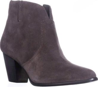 Frye Womens Jennifer Suede Western Ankle Bootie In Charcoal