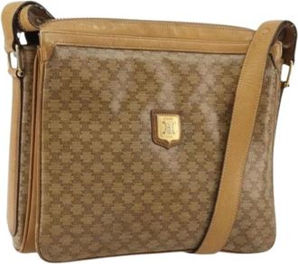Celine Pre-owned Cross Body Bags, female, Beige, Size: ONE SIZE Pre-owned Vintage Macadam Shoulder Bag