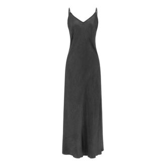 Pinko Viper Jurk - Dames - Maxi kleedjes - Zwart - XS - Satijn - Kleedjes