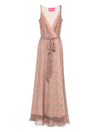 Miau by Clara Rotescu paisley-print maxi dress - women - Fabric - 34 - Pink