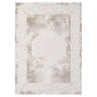 Un amour de tapis Alfombra oriental ideal para dormitorio, beige 120x160