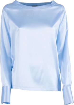 Mazzarelli 290/2 Blouse - Dames - Blouses - Blauw - L - Overhemden