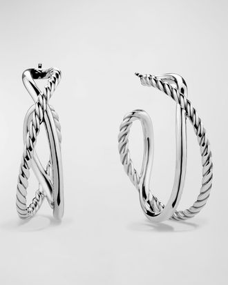 David Yurman Crossover Hoop Earrings