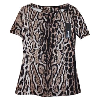 Just Cavalli leopard-print stretch top Size M