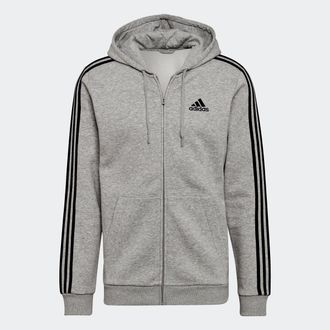 adidas Mens adidas Essentials Fleece 3-Stripes Full-Zip Hoodie