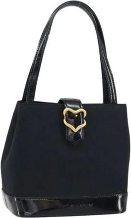 Saint Laurent Pre-owned Handbags, female, Black, Size: ONE SIZE Pre-owned Vintage Canvas Handbag