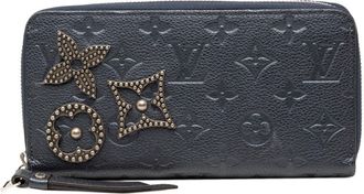 Louis Vuitton Monogram Empreinte Marine Metallic Blue Leather Coin Purse/Coin Case (Pre-Owned)