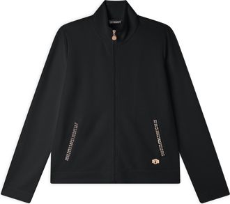 Freddy Felpa in viscosa a costine con collo alto e zip