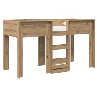 vidaXL Cama Litera Para Ni&ntilde;os Roble Artisan 75 X 190 Cm Vidaxl