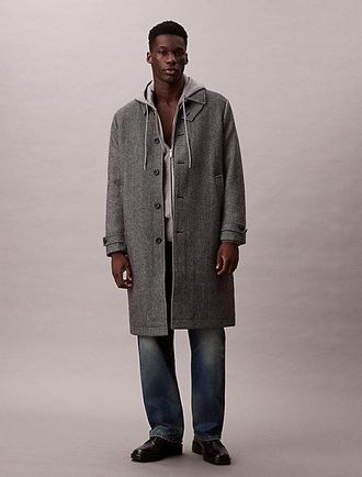Calvin Klein Abrigo T&eacute;cnico De Mezcla De Lana