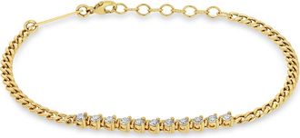 Zo&euml; Chicco Diamond Tennis Bracelet in Yellow Gold at Nordstrom, Size 7