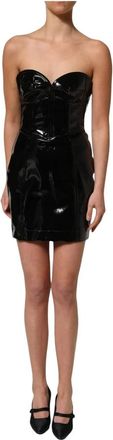 Dolce & Gabbana Sheath Mini Jurk - Dames - Feestkleedjes - Zwart - XS - Katoen - Kleedjes