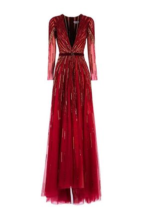 Saiid Kobeisy Embroidered Long Dress