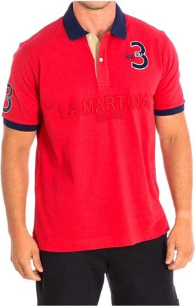 La Martina Polo Shirt met Korte Mouwen - Heren - Polos - Rood - S - Katoen - Tops