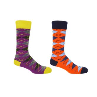 Peper Harow Argyle Mens Bundle - Sunshine & Orange