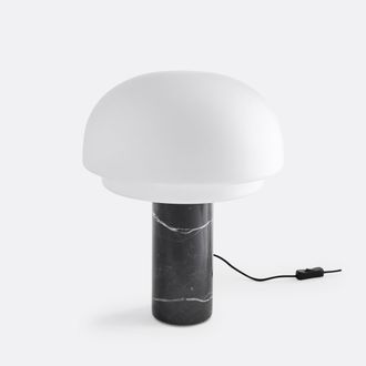 La Redoute Interieurs Tafellamp, opaline en marmer, hoogte 43,1 cm, AGATHILDA