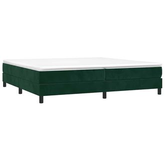 vidaXL Vidaxl - Estructura Cama Sin Colch&oacute;n Terciopelo Verde Oscuro 200x200 Cm
