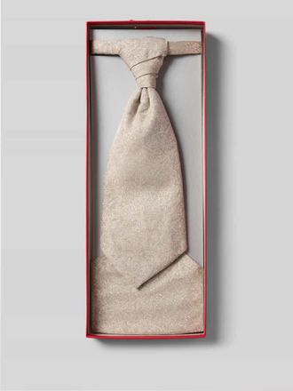 Wilvorst Krawatten-Set mit Einstecktuch in Geschenkbox in Beige, Gr&ouml;&szlig;e 1