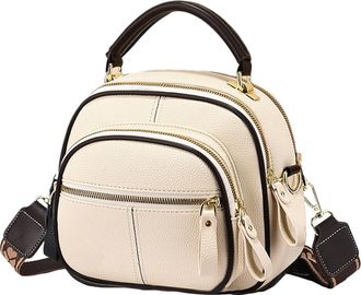 Generic Womens Sling Bag - Black Multifunctional Leather Tote, Stylish Handbag, Spacious Travel Organizer, Premium PU Leather With Zipper Pockets | Fashionabl