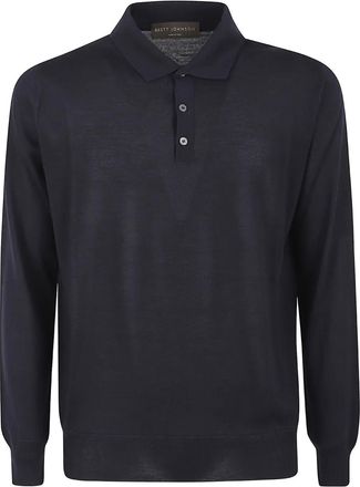 Brett Johnson Polo in cashmere - Blu