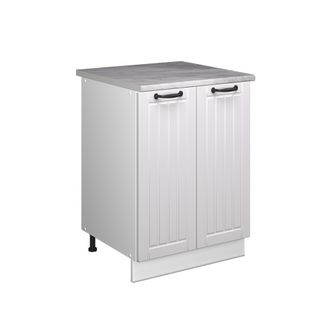 Vicco Mueble Bajo Para Fregadero Fame-line, Blanco Casa De Campo/blanco, 60 Cm, Vicco