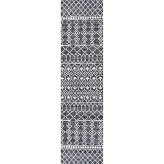 Jonathan Y Designs Kafel Bohemian Indoor/Outdoor Area Rug in Black/ivory at Nordstrom, Size 3Ft 0In X 5Ft 0In