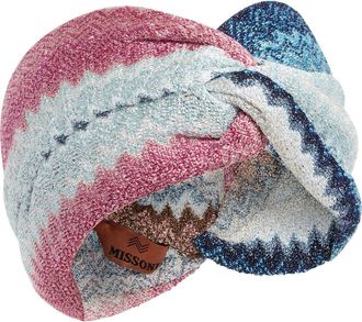 Missoni Knotted Zigzag Headband in 0002 Pink Blue Multi at Nordstrom