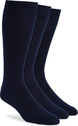 Lorenzo Uomo 3-Pack Dress Socks in Navy at Nordstrom Rack