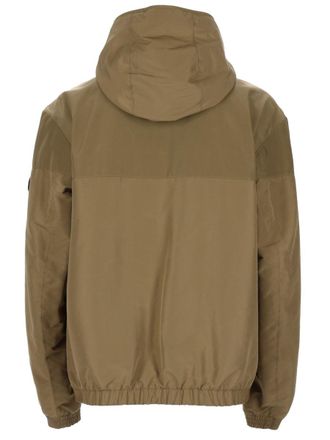 HUGO BOSS Hooded Recycled Polyester Jacket - Beige